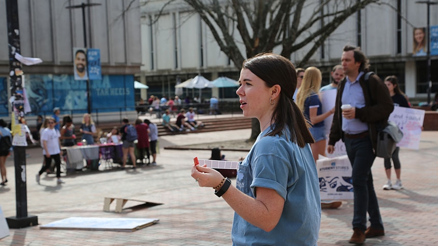 Jaycee Reilly (pictured) and fellow classmate Kara Cody first learned of the S.O.A.P. project in September when they traveled to Baltimore to participate in Catholic Relief Service’s Student Ambassador Training.