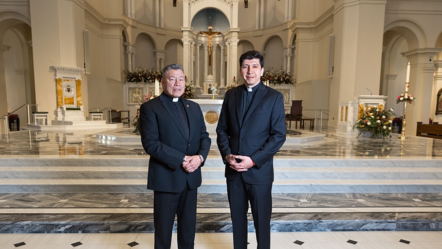 Deacons David Miller and Noe Ramirez de Paz