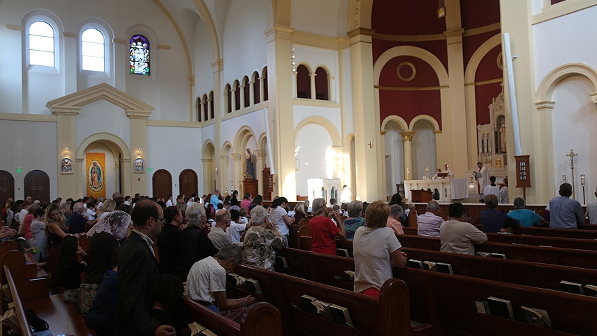 Bishop Zarama visits St. Catherine of Siena School