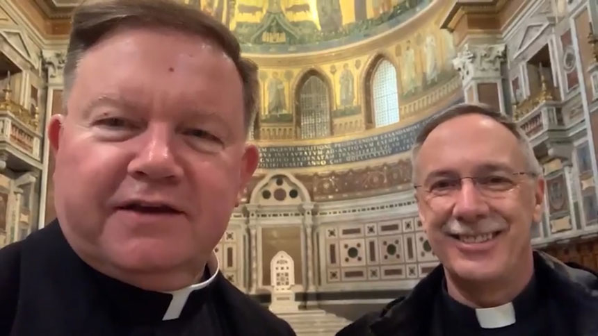 Bishop, monsignor make historic visit to Vatican