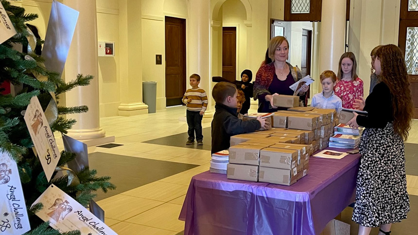 Homeschool families gather for Mass, reception at cathedral