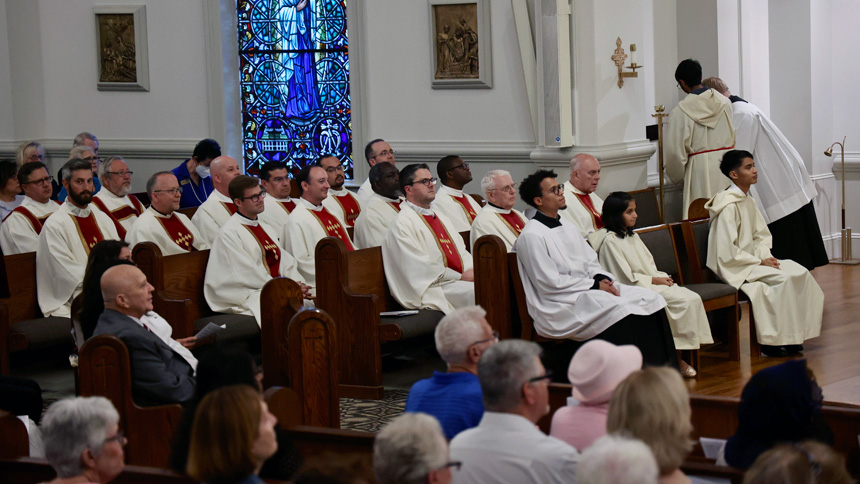 New altar is blessed to celebrate 25th anniversary of church building at St. Michael.