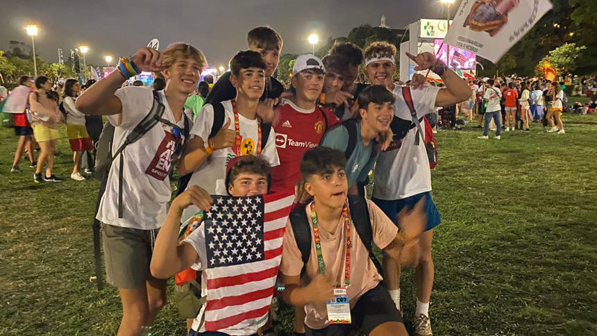 One hundred from diocese join 28,600+ from the U.S. at World Youth Day