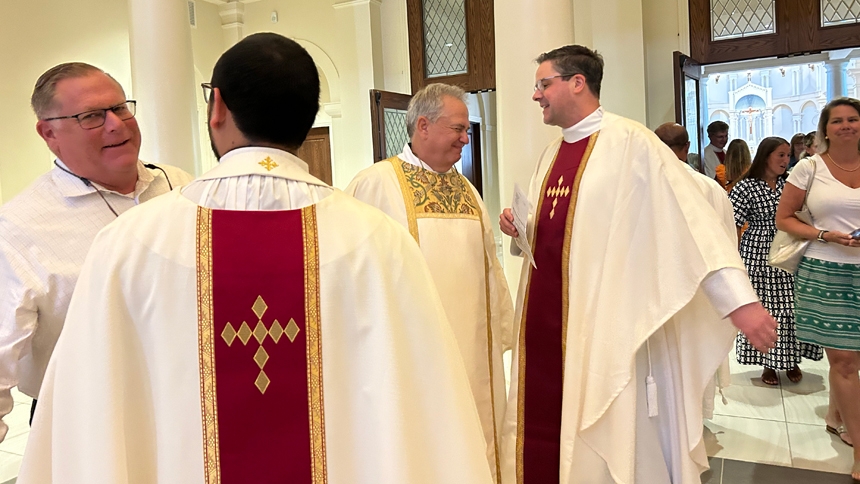 Diocesan school staff, clergy gather for Mass at cathedral