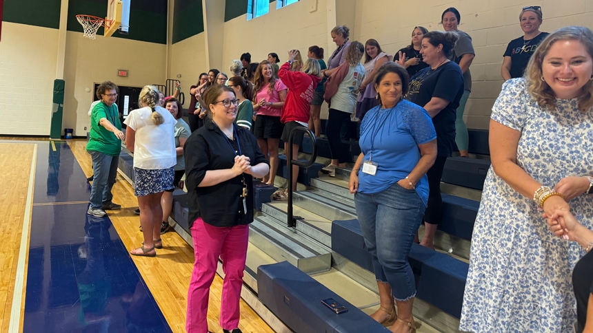 Diocesan school staff, clergy gather for Mass at cathedral